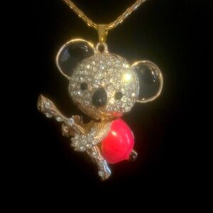 NWT Betsey Johnson Koala Bear Necklace\Keychain\Purse Charm